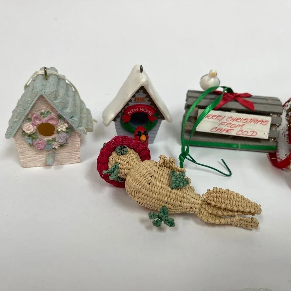 Hallmark‎ Kurt Variety Brands Birds Nest Christmas Tree Ornaments Lot of 7